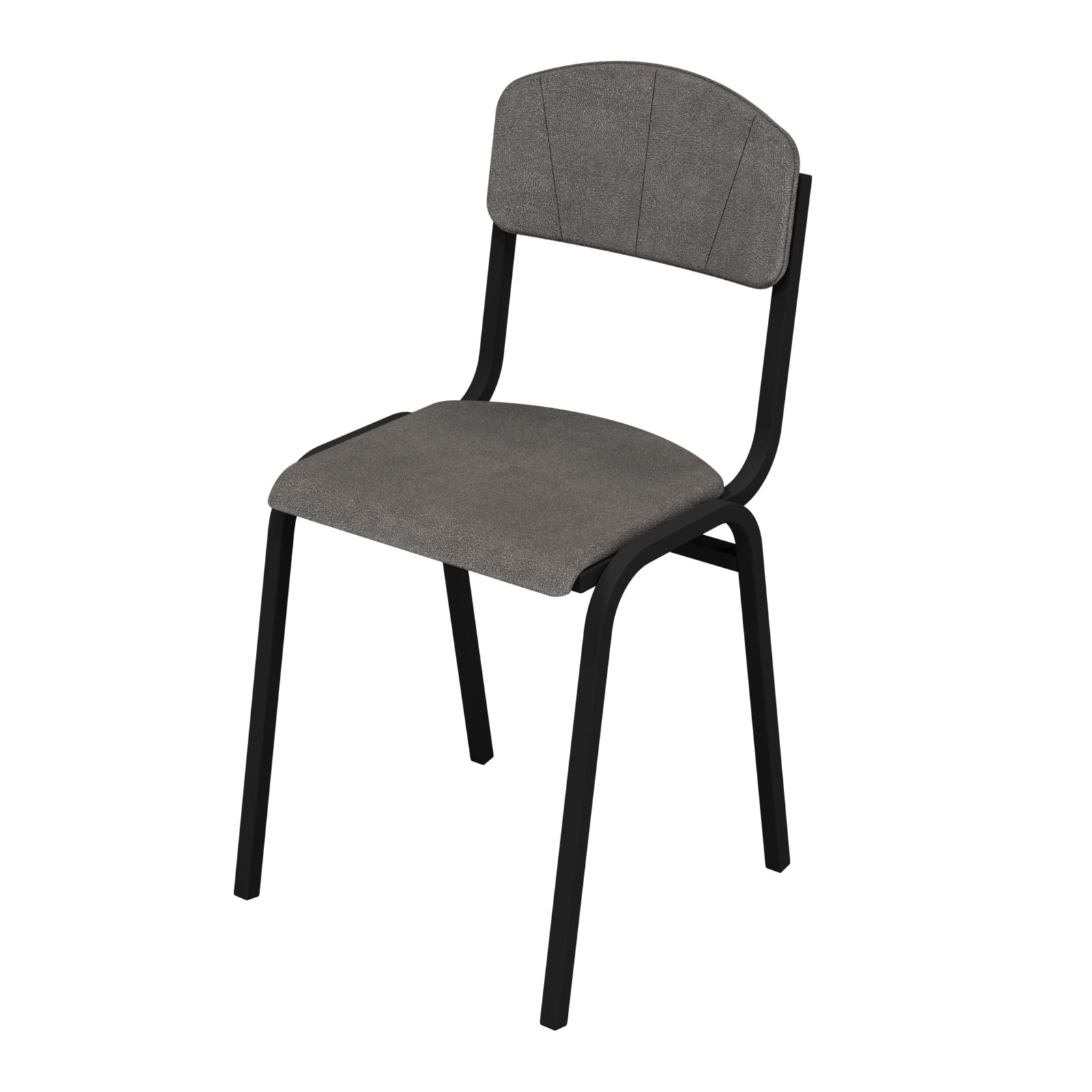 Стілець офісний напівм'який ISO, на металевому каркасі (квадратна труба), тканина, ЛЕЛЕКА, 430х470х840 мм.